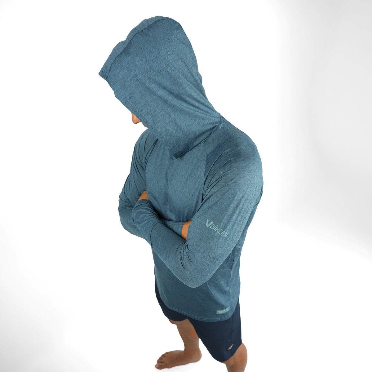 Vaikobi UV Ocean Tech Long Sleeve Hooded Top - Ocean Blue