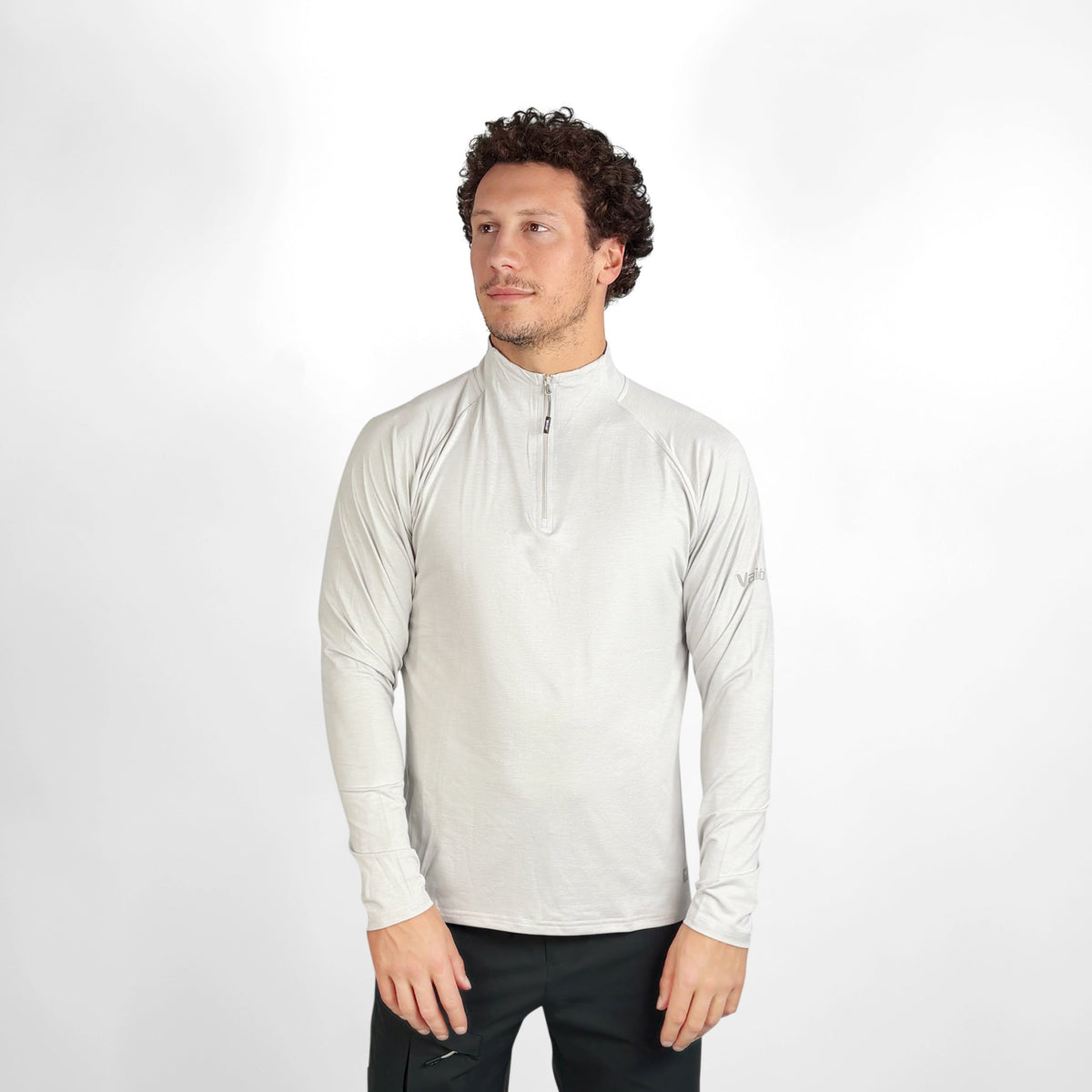 Vaikobi UV Ocean Tech Long Sleeve Zip Top - Silver