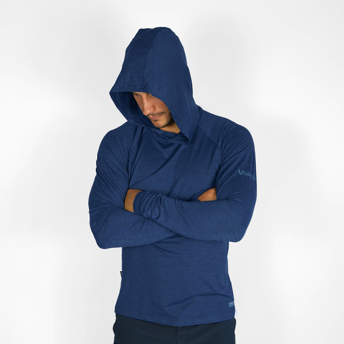 Vaikobi UV Ocean Tech Long Sleeve Hooded Top - Navy