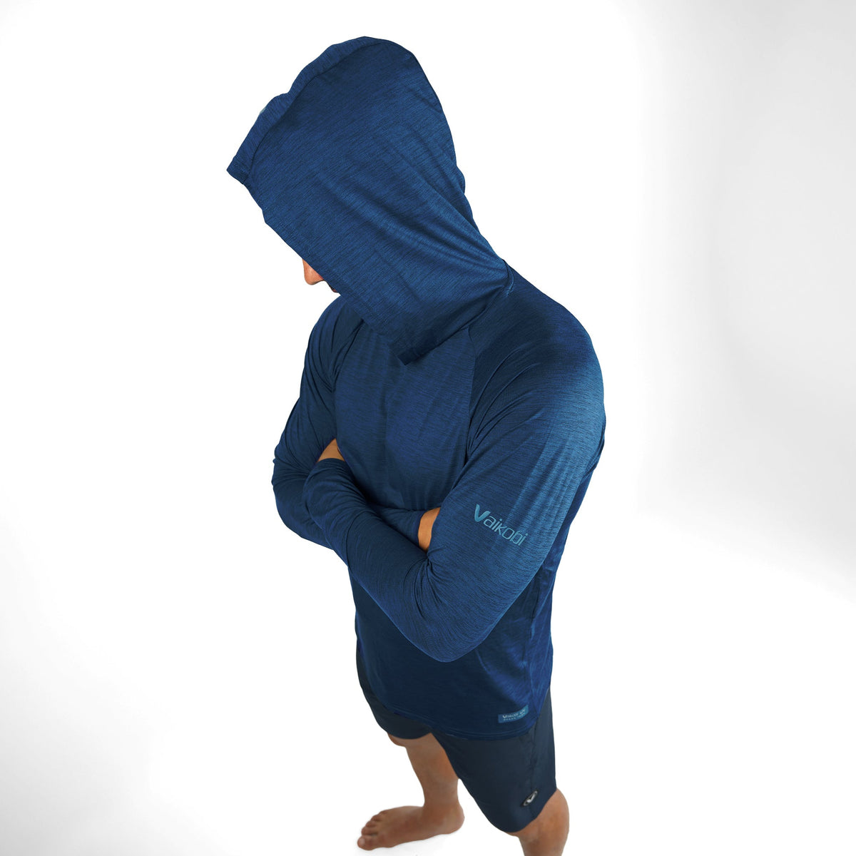 Vaikobi UV Ocean Tech Long Sleeve Hooded Top - Navy