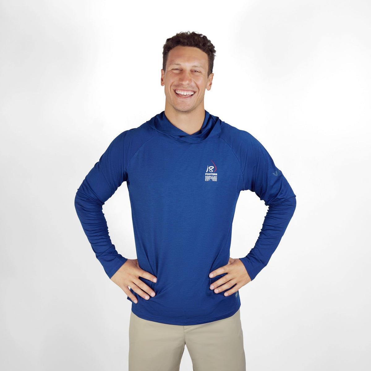 Vaikobi 18 Footers UV Ocean Tech Long Sleeve Hooded Top - Navy