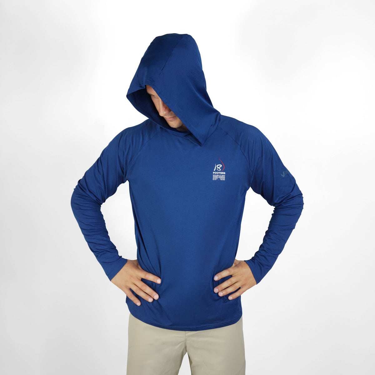 Vaikobi 18 Footers UV Ocean Tech Long Sleeve Hooded Top - Navy
