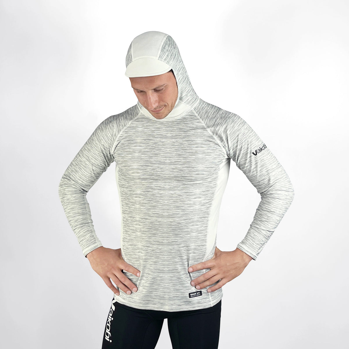 Vaikobi Hooded UV Long Sleeve Rash Top - Silver