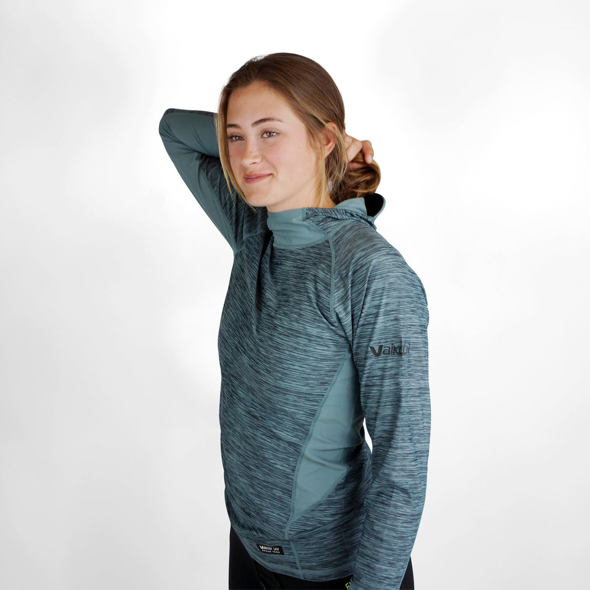 Vaikobi Hooded UV Long Sleeve Rash Top - Steel Blue