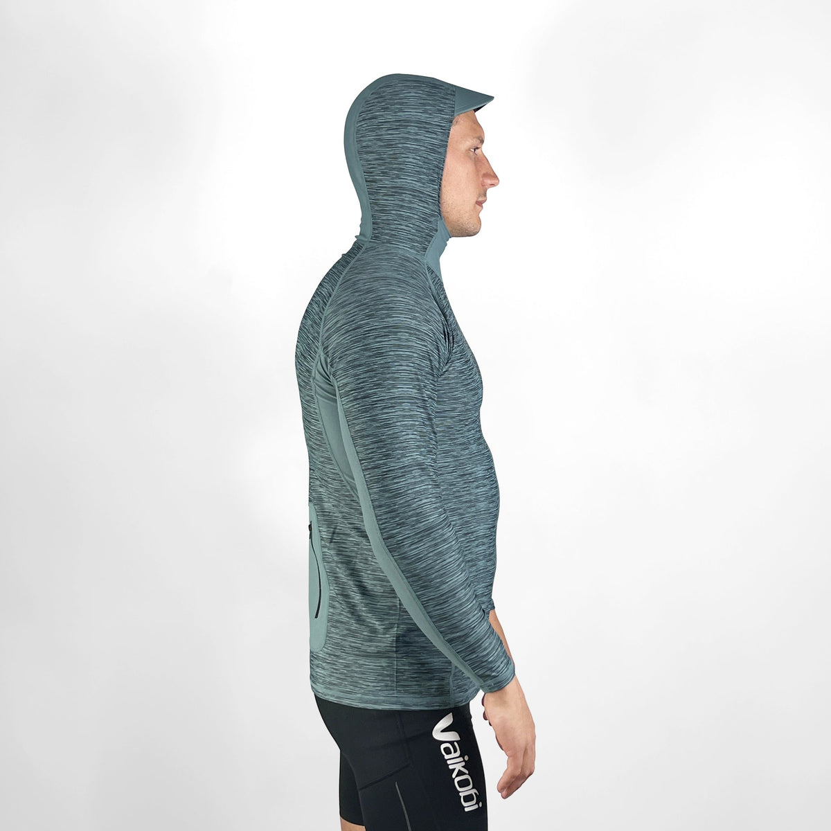 Vaikobi Hooded UV Long Sleeve Rash Top - Steel Blue
