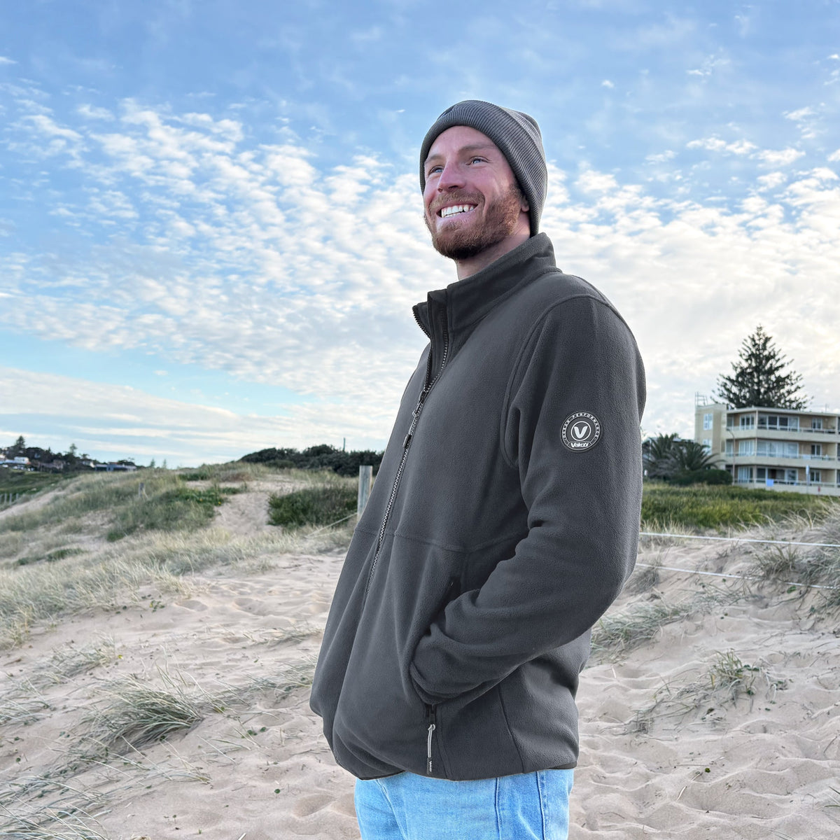 Vaikobi Microfleece Crew Jacket - Charcoal