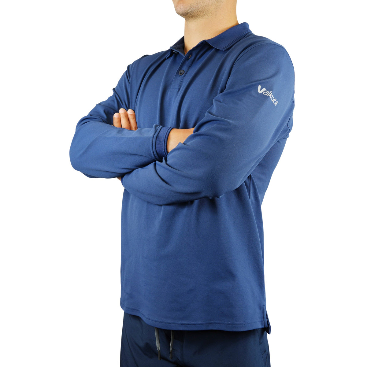 Vaikobi Antibes Long Sleeve Polo - Navy