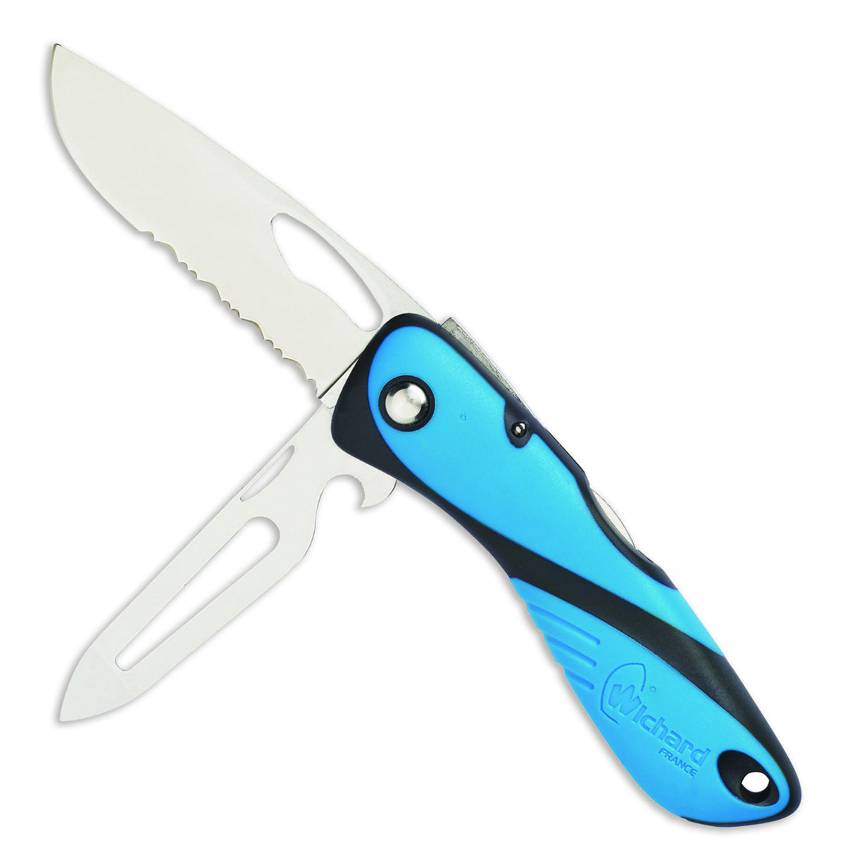 Wichard Offshore Serrated Shk Key Knife Blue