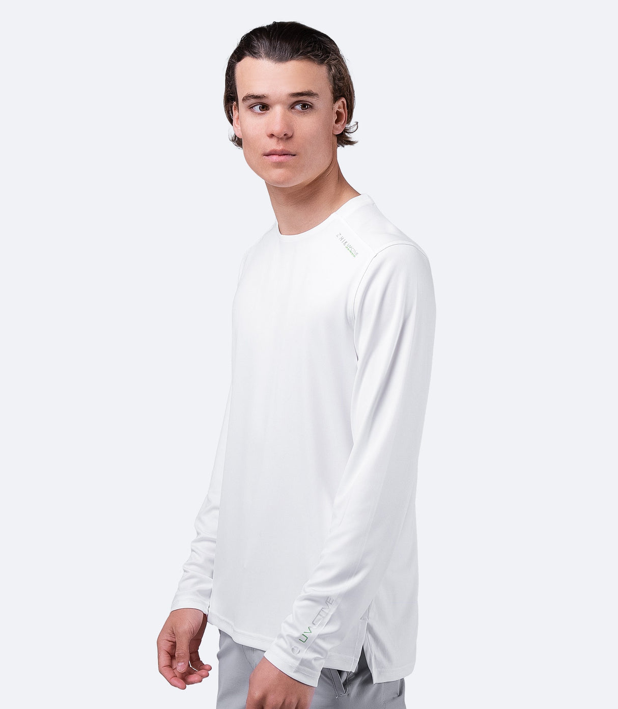 Zhik Mens UVActive Long Sleeve Top - White, Gray, Navy
