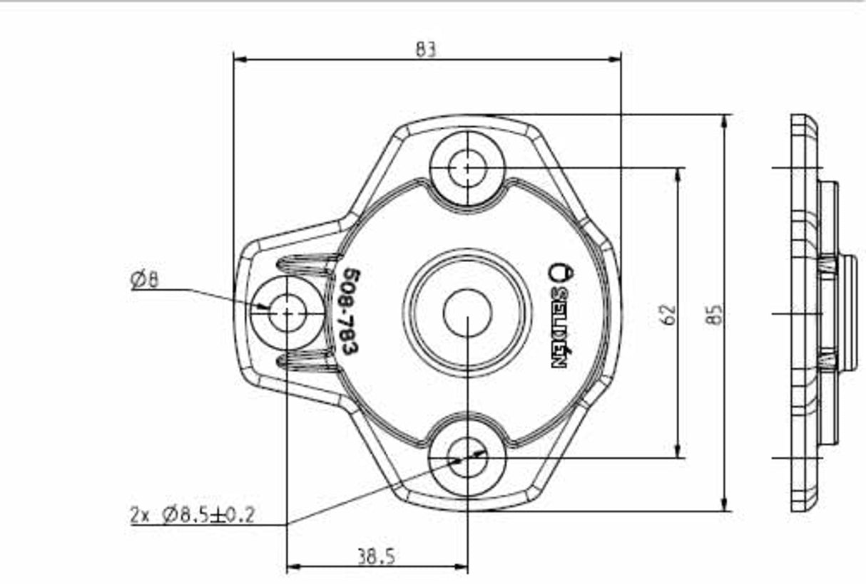 Selden Bow Bracket Gennaker Pole dia. 72