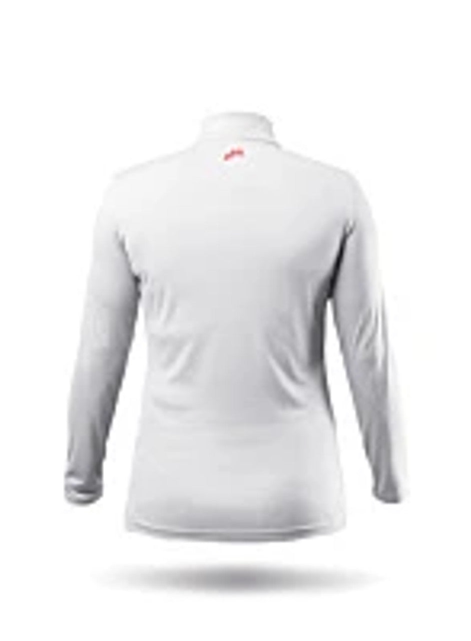 Zhik Womens UVActive High Collar 1/4 Zip Top - White