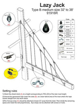 002R- Lazy Jack System B - Medium Size - with Rope Included