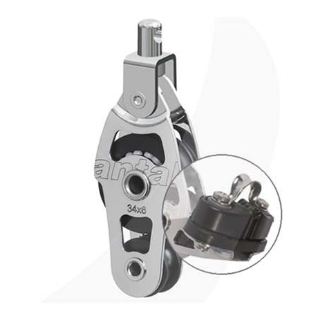 Antal 34mm Fiddle Block w/ Cam Cleat & Swivel Head