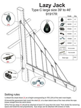 003RFS-lazy Jack System C - Large Size- with Rope and Furling Straps Included