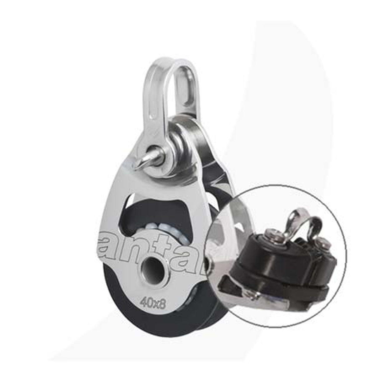 Antal 40mm Single Shackle Block w/ Cleat