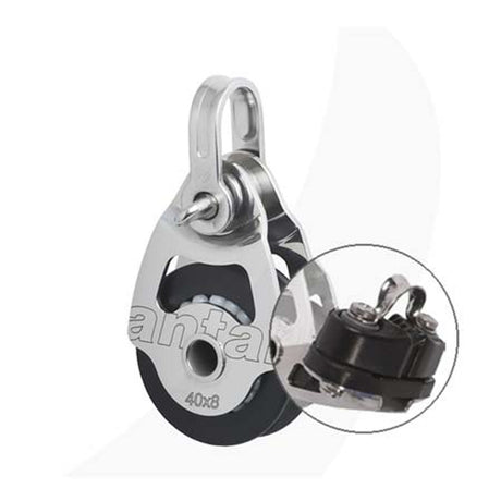 Antal 40mm Single Shackle Block w/ Cleat