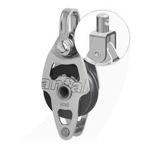 Antal 40mm Single Swivel Shackle Block w/ Becket