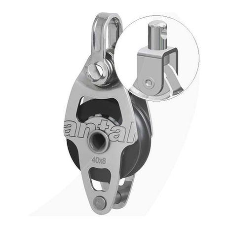 Antal 40mm Single Swivel Shackle Block w/ Becket
