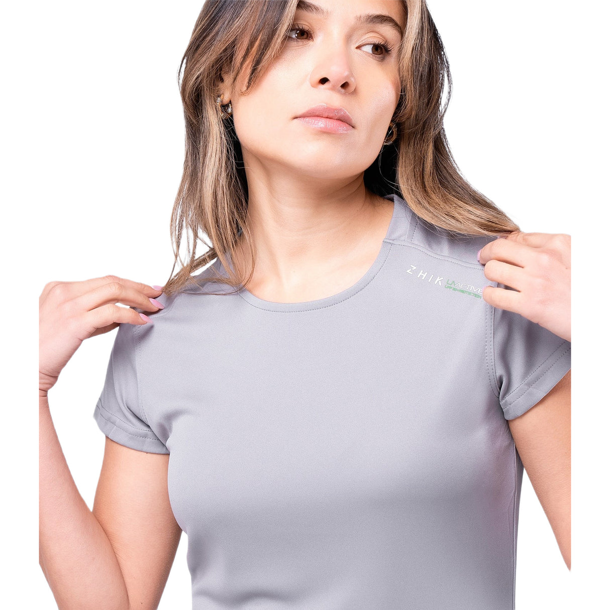 Zhik Womens UVActive Short Sleeve Top - Grey