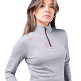 Zhik Womens UVActive High Collar 1/4 Zip Top - Grey