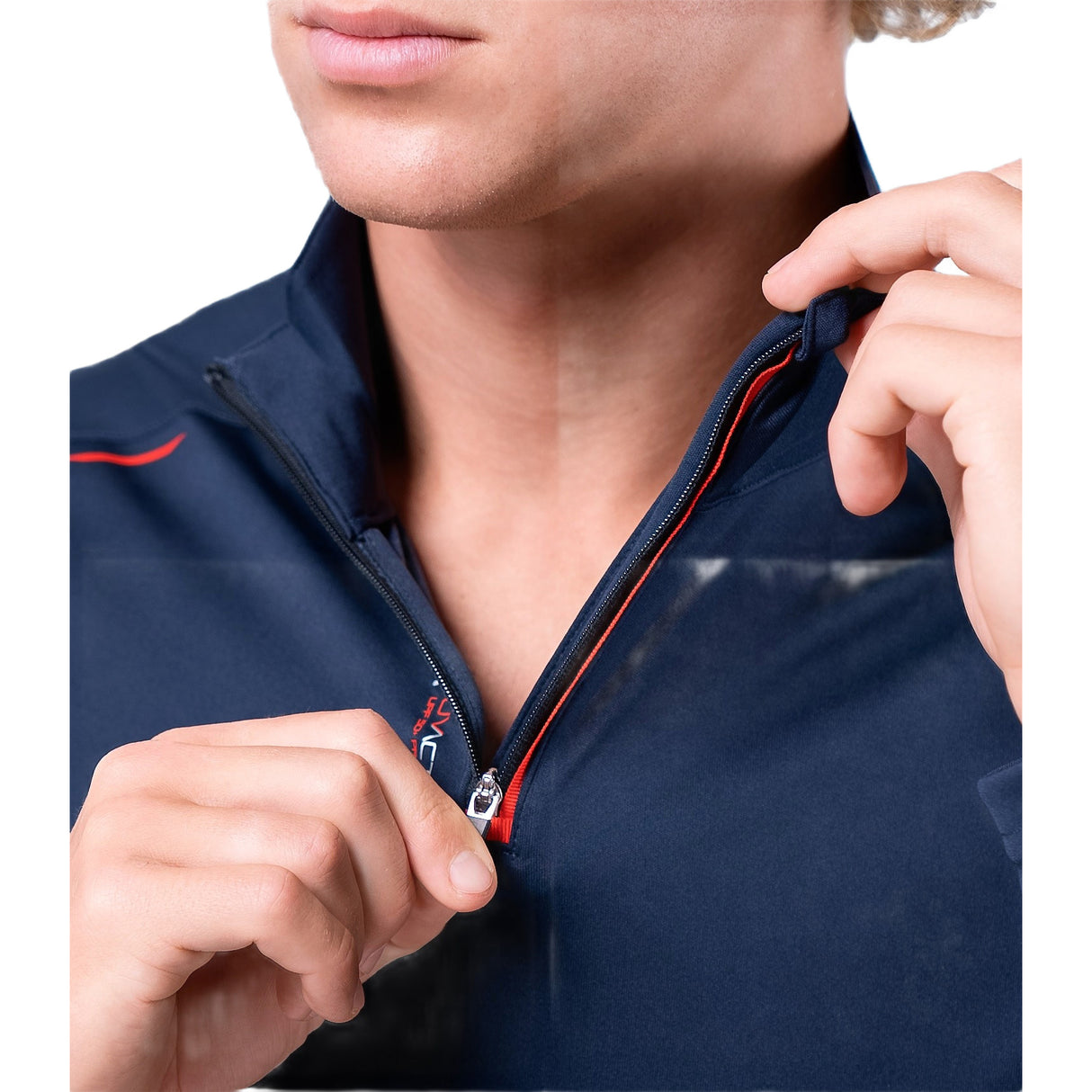Zhik Mens UVActive High Collar 1/4 Zip Top - Navy