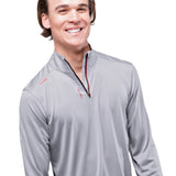 Zhik Mens UVActive High Collar 1/4 Zip Top - Grey