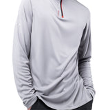 Zhik Mens UVActive High Collar 1/4 Zip Top - Grey