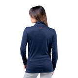 Zhik Womens UVActive High Collar 1/4 Zip Top - Navy