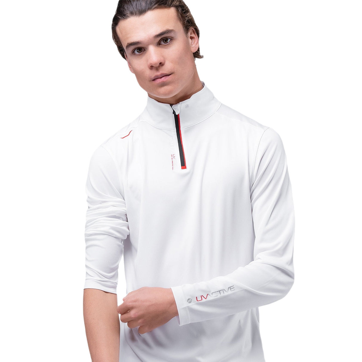 Zhik Mens UVActive High Collar 1/4 Zip Top - White