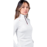 Zhik Womens UVActive High Collar 1/4 Zip Top - White