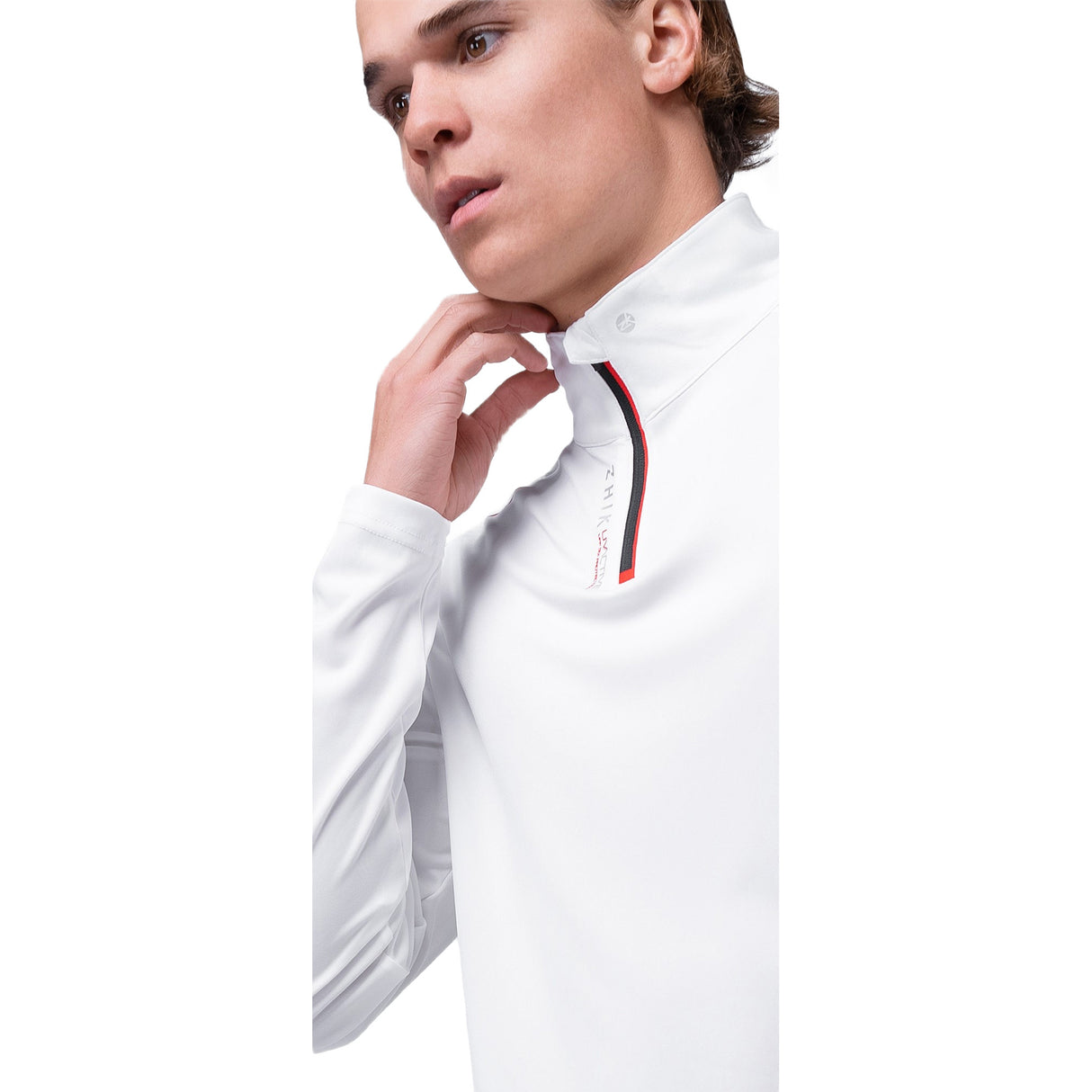 Zhik Mens UVActive High Collar 1/4 Zip Top - White