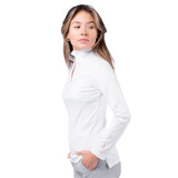 Zhik Womens UVActive High Collar 1/4 Zip Top - White