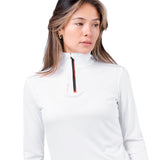 Zhik Womens UVActive High Collar 1/4 Zip Top - White