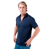 Zhik Mens UVActive Zip Sports Polo - Navy