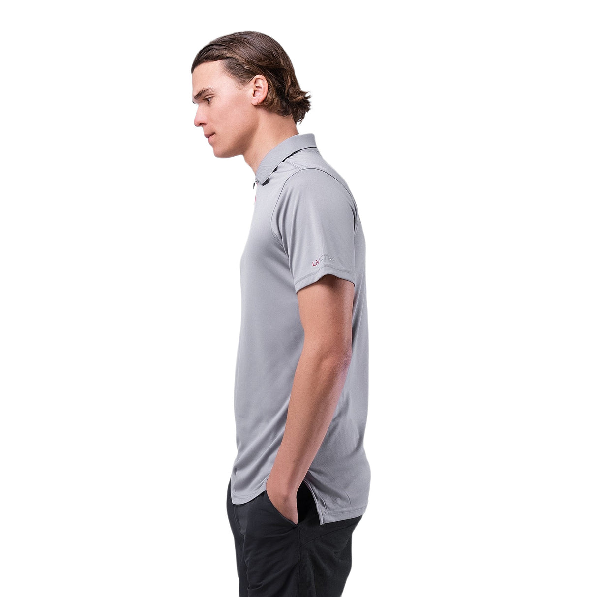 Zhik Mens UVActive Zip Sports Polo - Grey