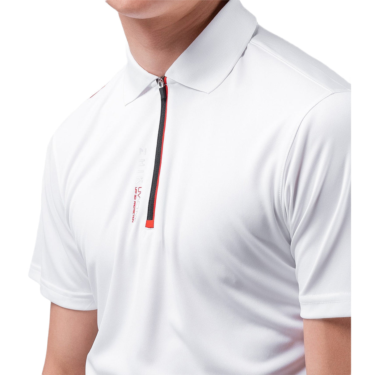 Zhik Mens UVActive Zip Sports Polo - White