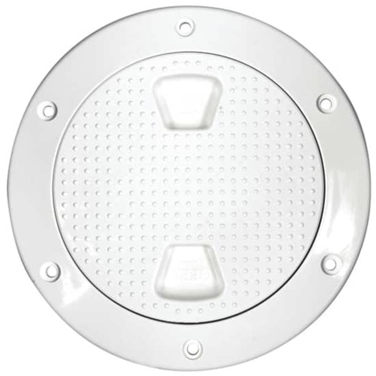 Beckson 4" Screw-out Deck Plate, White, (Dimple Plate)
