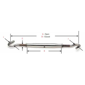 Johnson Marine Hook-to-Hook Stainless T-316 Tubular Turnbuckle 1/4-28