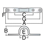 Harken 38mm Eyestrap - Double Fastener
