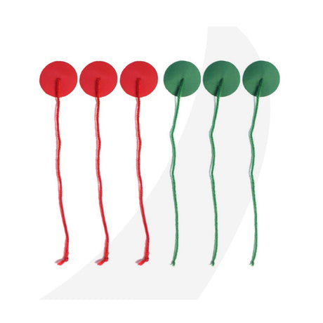 Rooster Teflon Coated Tell Tails (3 green and 3 red)