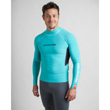 Rooster Rash Top-Long Sleeved Gray, White, Blue, Teal