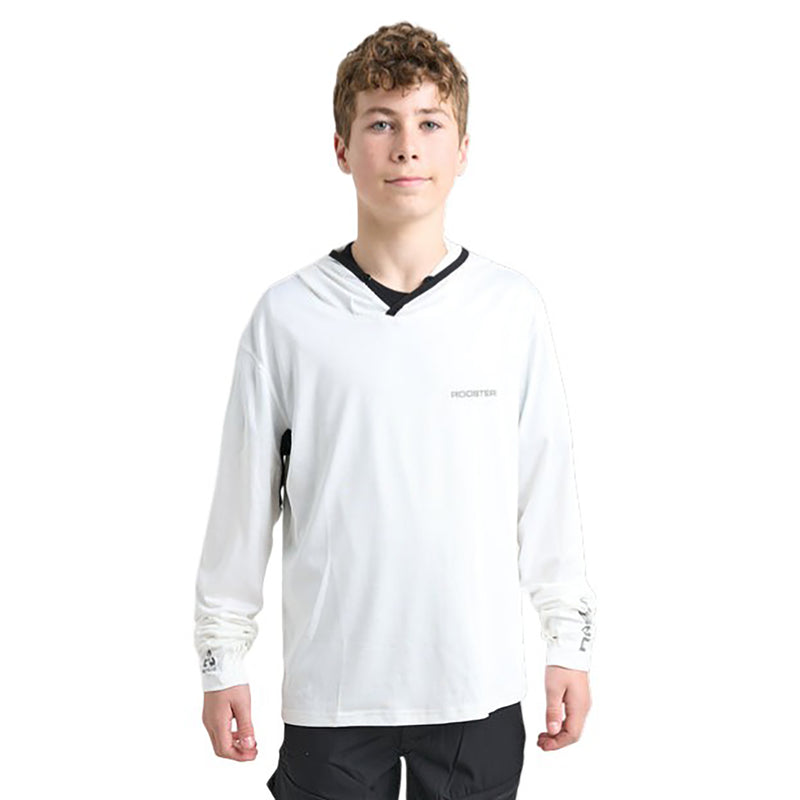 Rooster Junior Hooded Quick Dry UVF 50+ Tech T-Shirt Long Sleeved (colors)