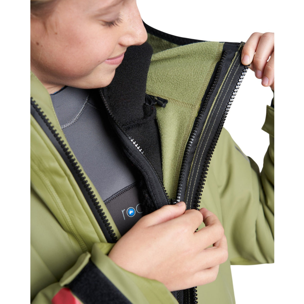 Rooster Aquafleece Robe - KHAKI