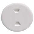 Beckson 5" Twist-out Deck Plate, White, (Smooth Plate)