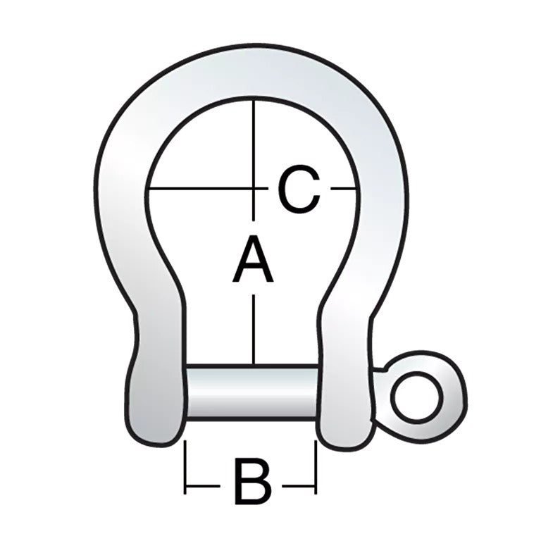 Harken 4mm Shallow Bow Shackle