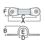 Harken 5mm Forged Eye Strap with 316SS, 37.12mm Hole Space