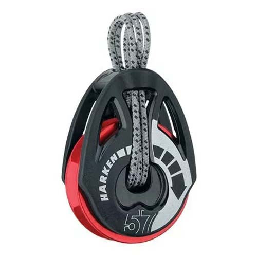 Harken 57mm T2 Soft-Attach Ratchamatic Block - Red Sheave