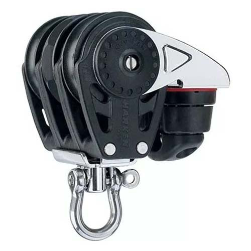 Harken 40mm Triple Carbo Ratchet Block Swivel w/Cam Cleat