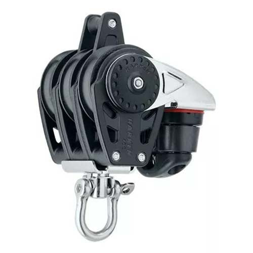 Harken 40mm Triple Carbo Swivel Block w/Cam Cleat and Becket