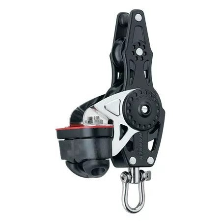 Harken 40mm Carbo Fiddle Block Swivel w/Cam Cleat & Becket